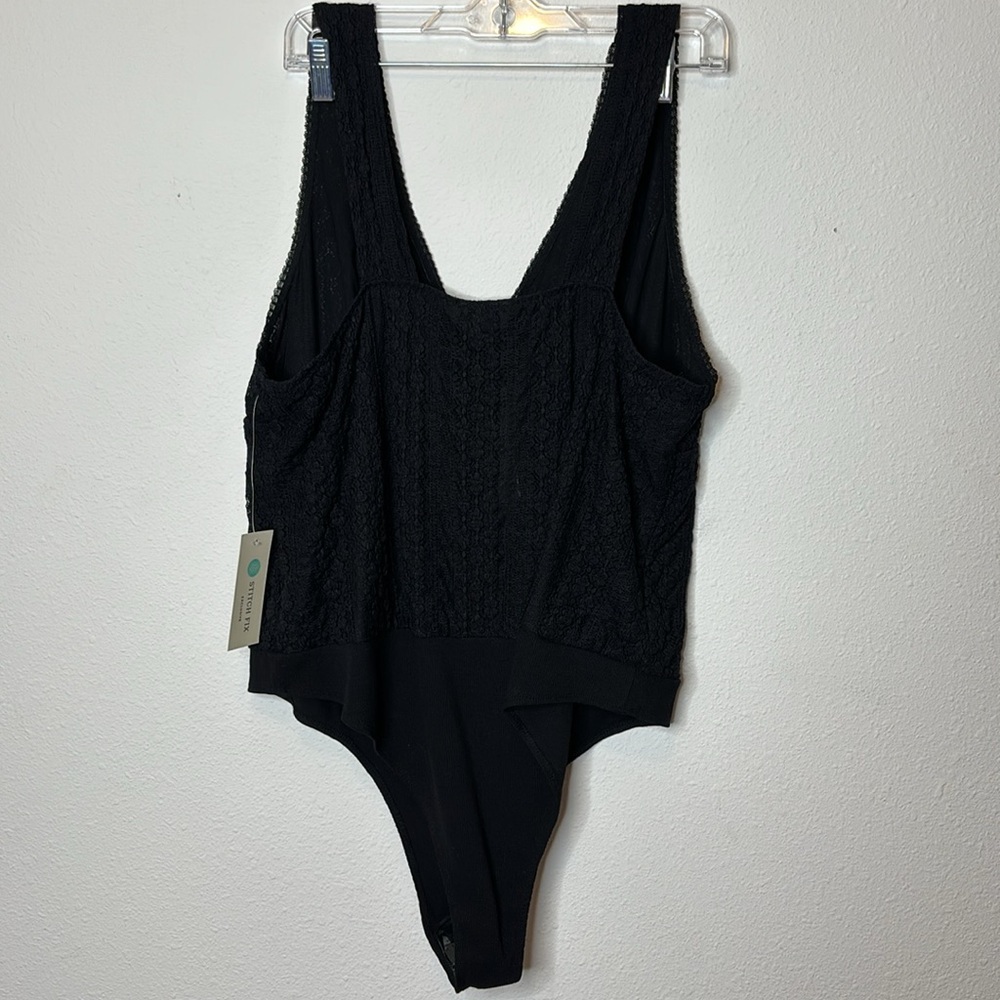 August Mist size 2X black lace body suit - Picture 5 of 9